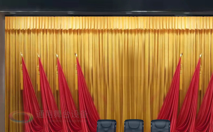 實德經(jīng)商，信譽永恒！會議廳舞臺幕布 學校阻燃幕布 機場演出電動舞臺阻燃幕布批發(fā) 訂做 阻燃處理